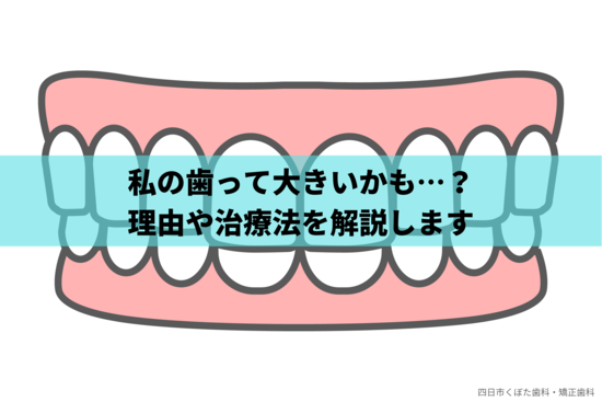 歯（前歯）が大きい理由や影響、治療方法を歯科医師がわかりやすく解説